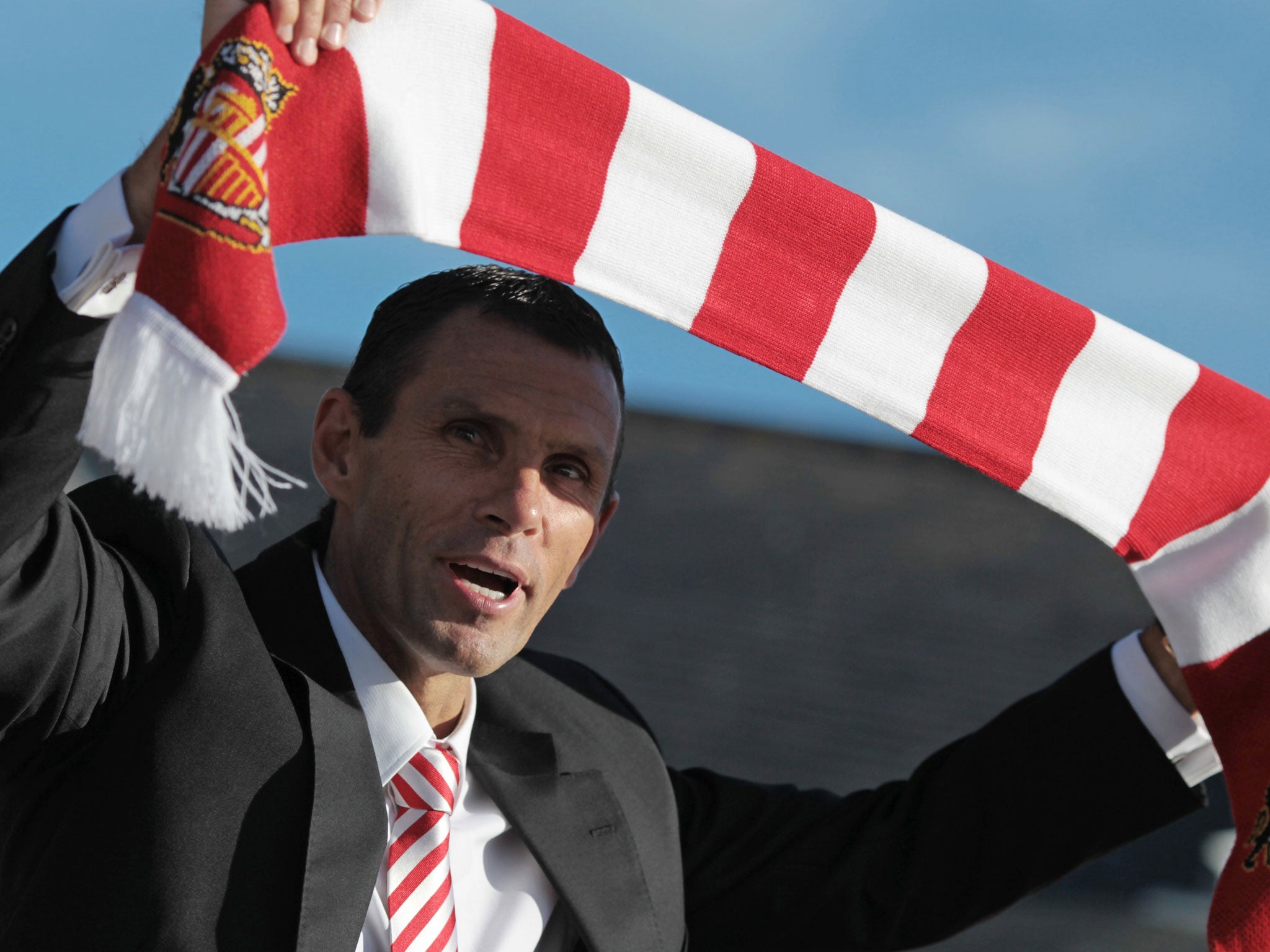 Gus Poyet is presented as the new manager of Sunderland
