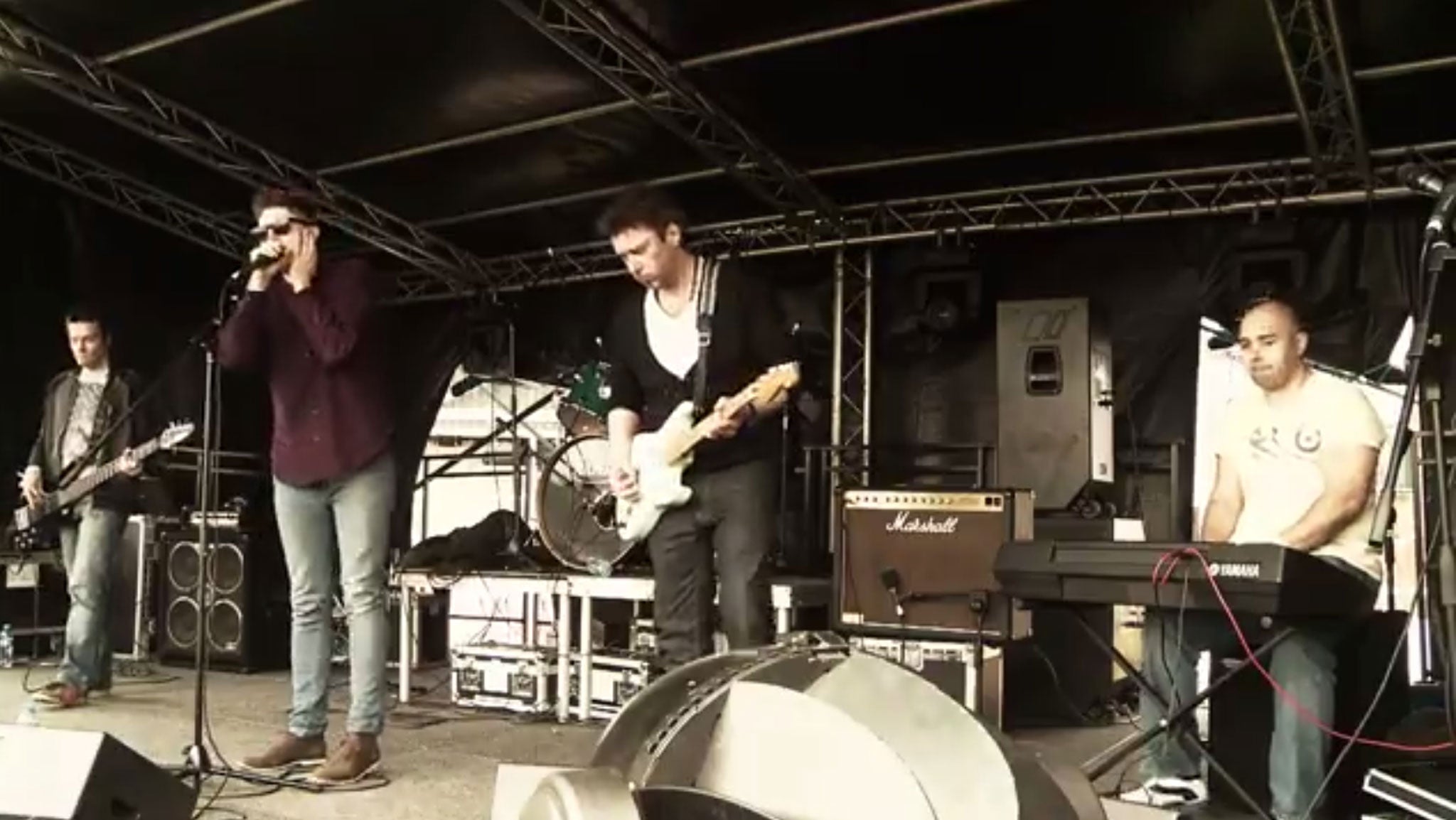 Arthur on stage with his pre-'X Factor' band