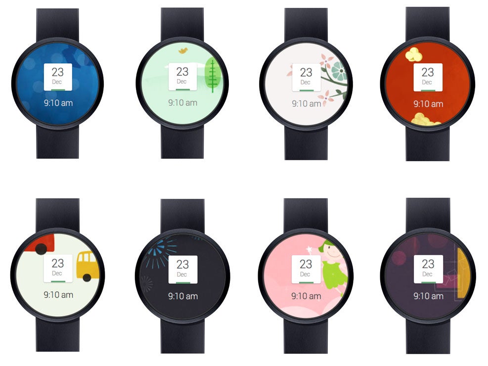 Concept art showing how a possible Google Smartwatch might come with customizable screens.