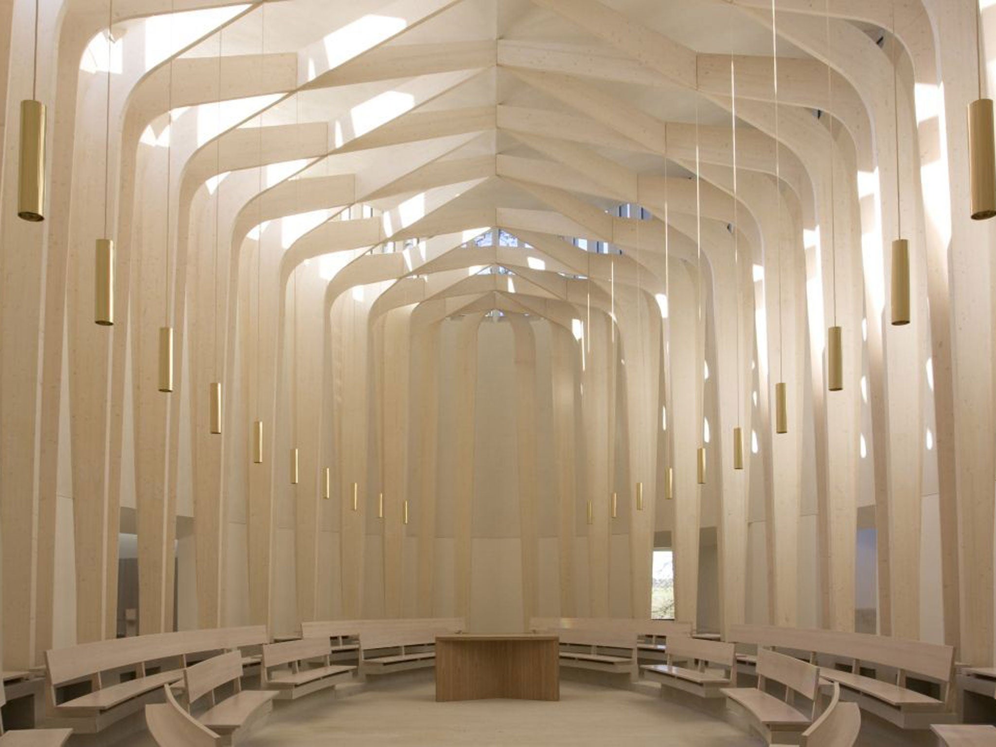 Interior shot of Bishop Edward King Chapel, Ripon College, Cuddesdon