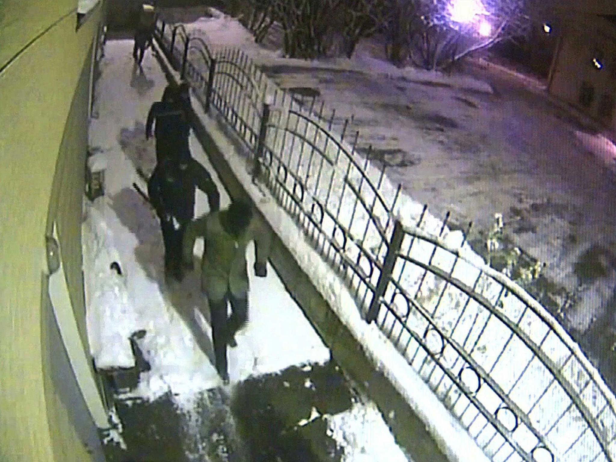 CCTV footage shows six men enter the grounds of Greenpeace Office in Murmansk