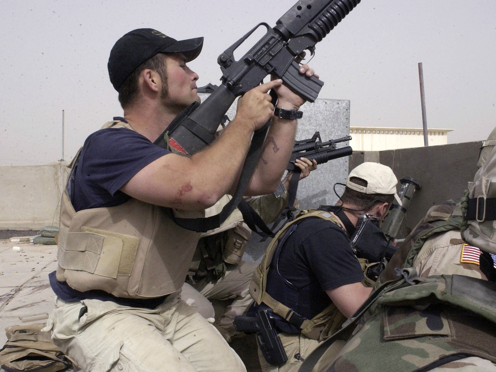 A contractor working for Blackwater in Iraq