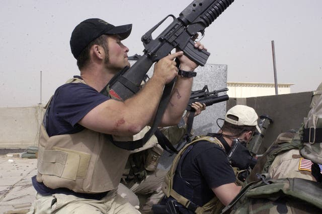 A contractor working for Blackwater in Iraq