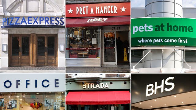 Just some of the high street chains involved in the Eurobonds scheme
