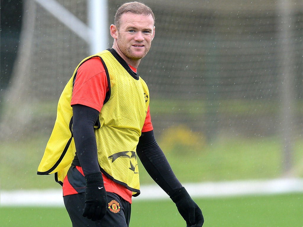 Wayne Ronney trains ahead of United's Champions League tie