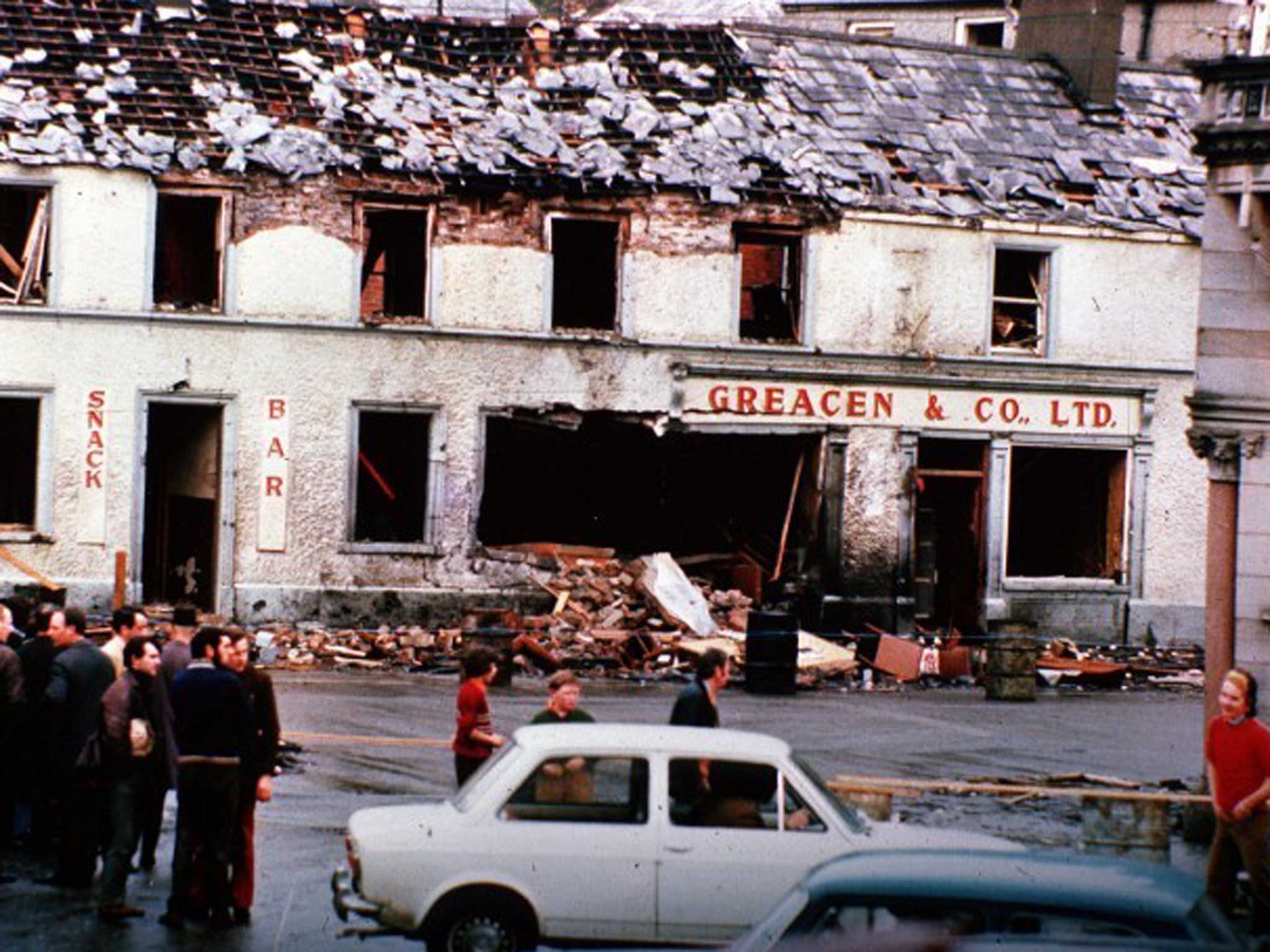 The Monaghan bombing in 1974 which killed seven people, in which police collusion was suspected