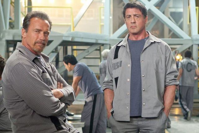 Break out: Arnold Schwarzenegger and Sylvester Stallone in ‘Escape Plan’