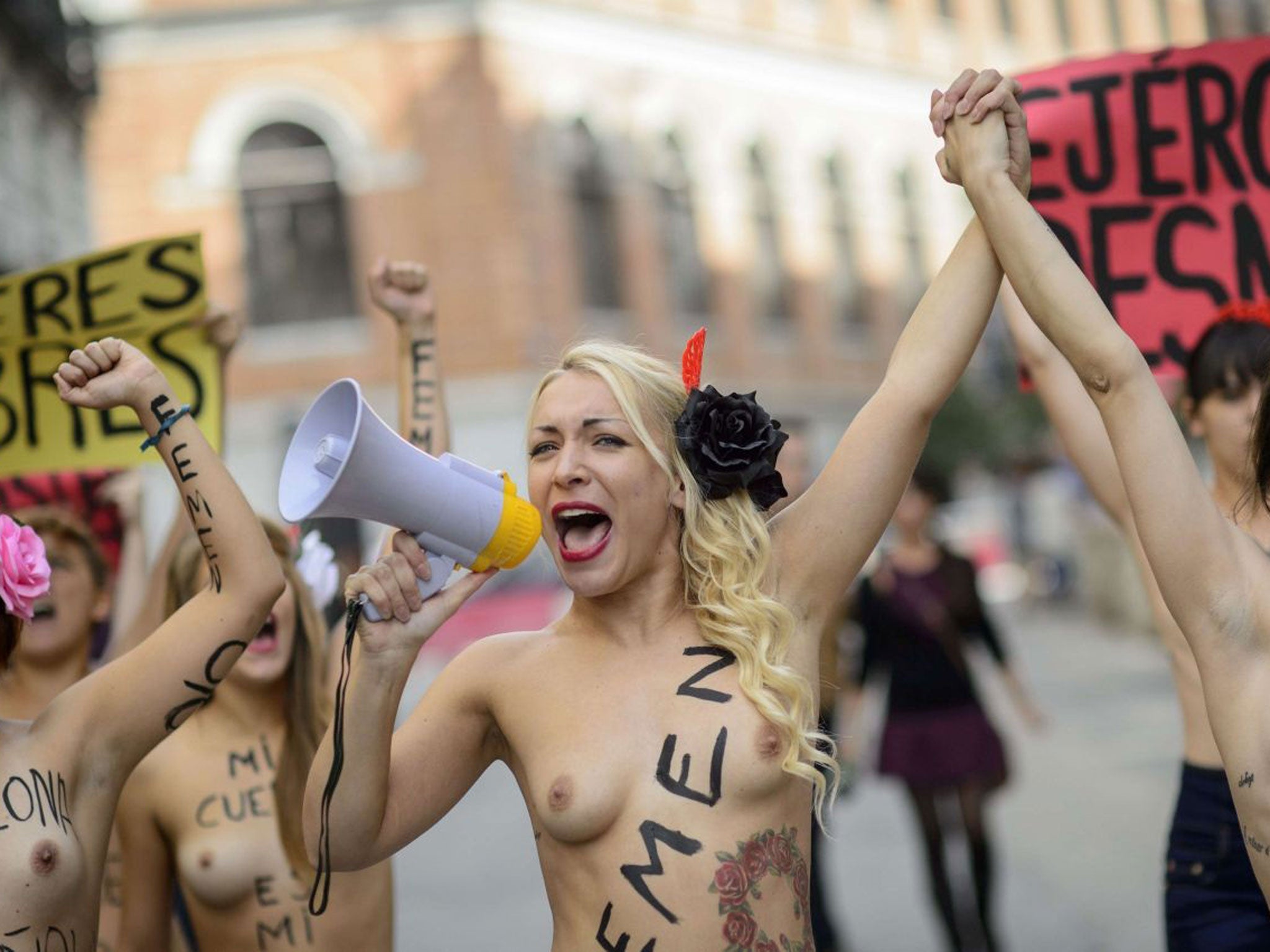 Ukrainian leader of feminist movement Femen Inna Shevchenko