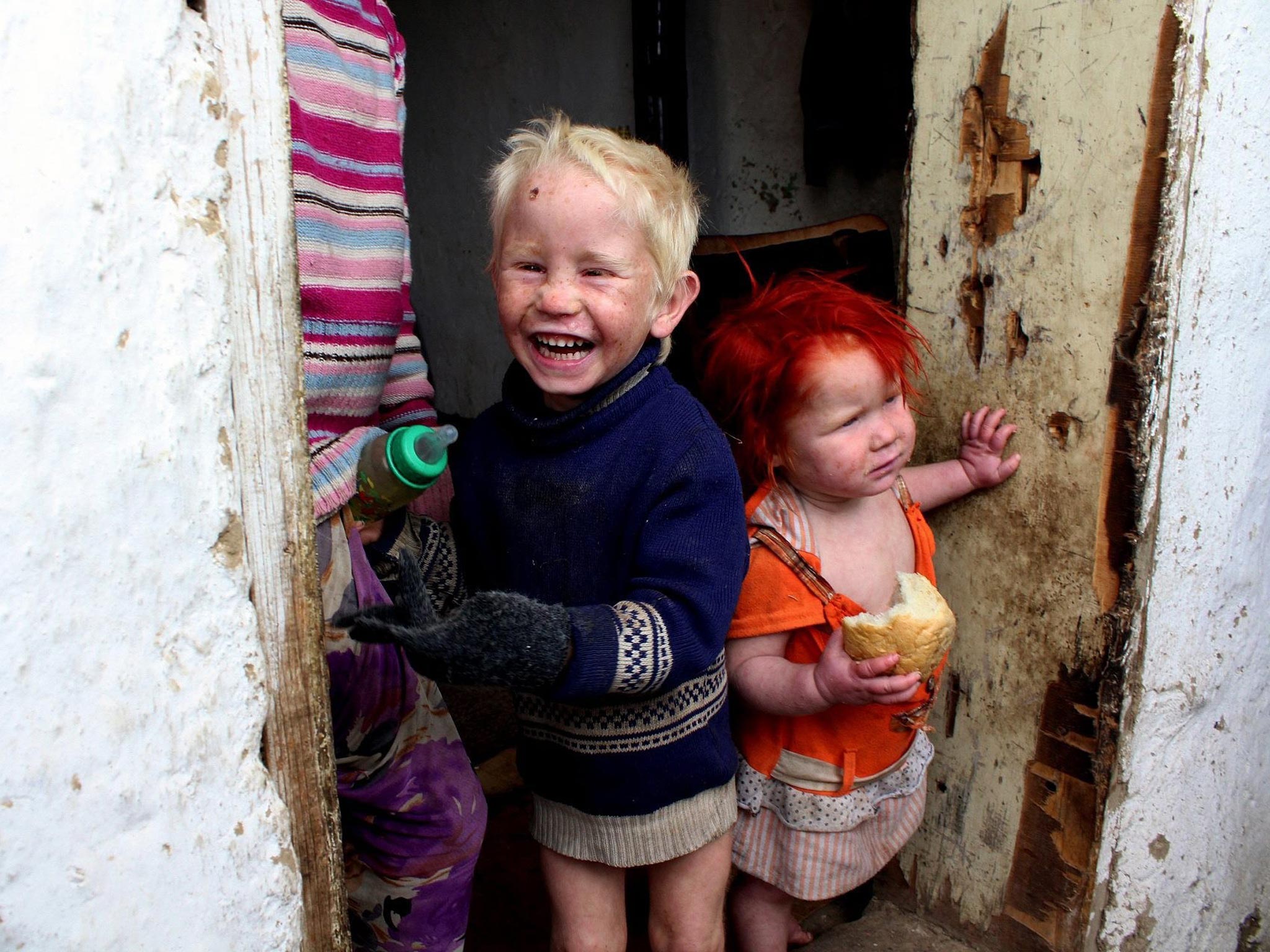 Two of Sasha and Atanas Ruseva's children