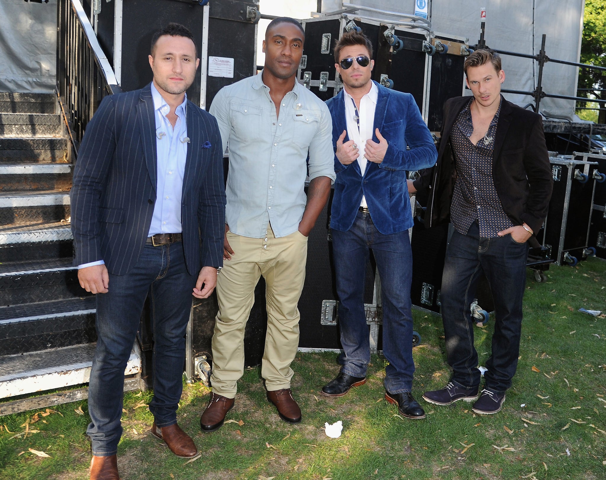 Simon Webbe (second from left) of boy band Blue has been declared bankrupt