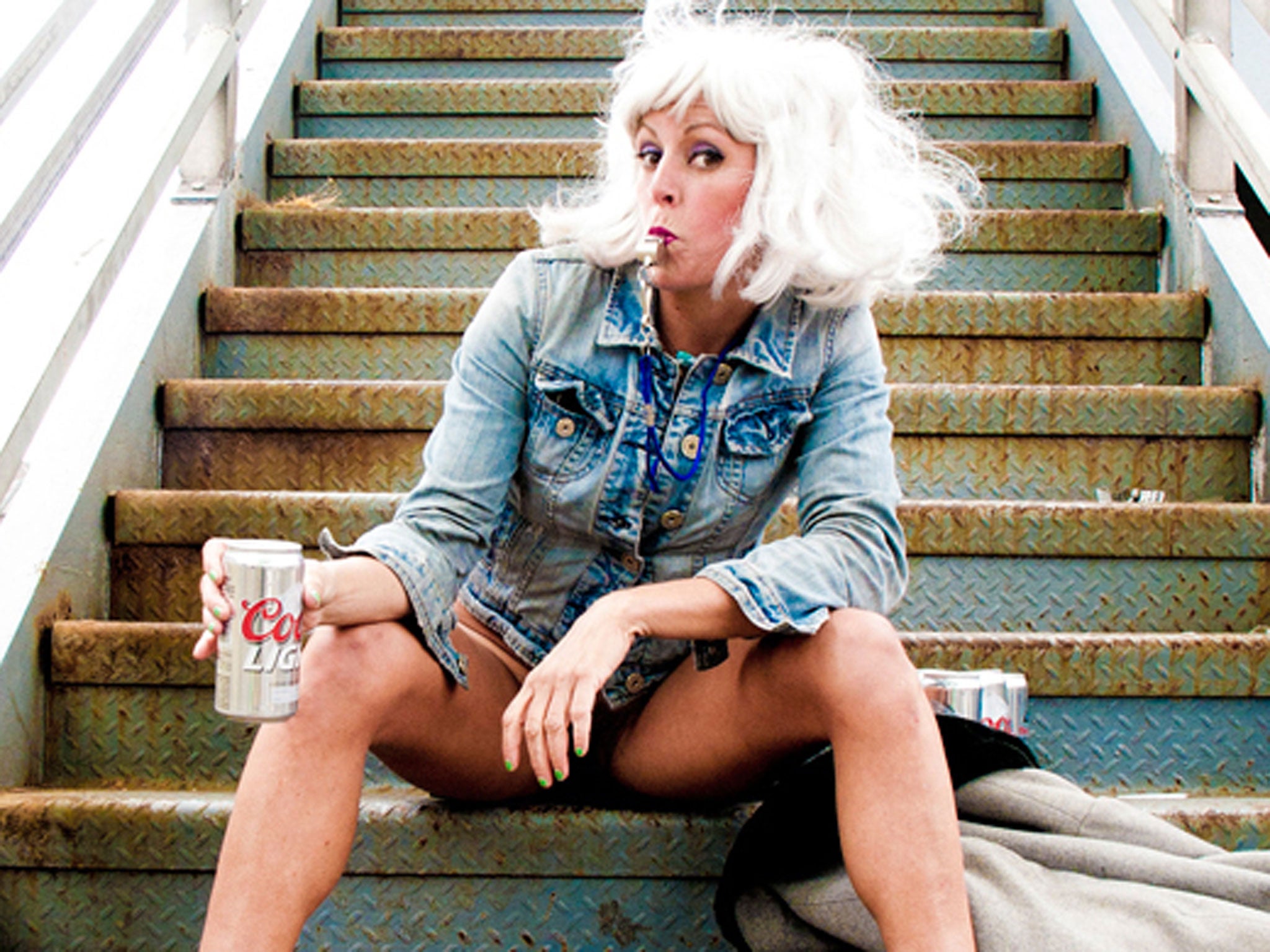 Adrienne Truscott is a stand-up who performs naked from the waist down