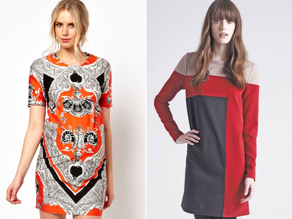 Models wear outfits from Asos (left) and Debenhams