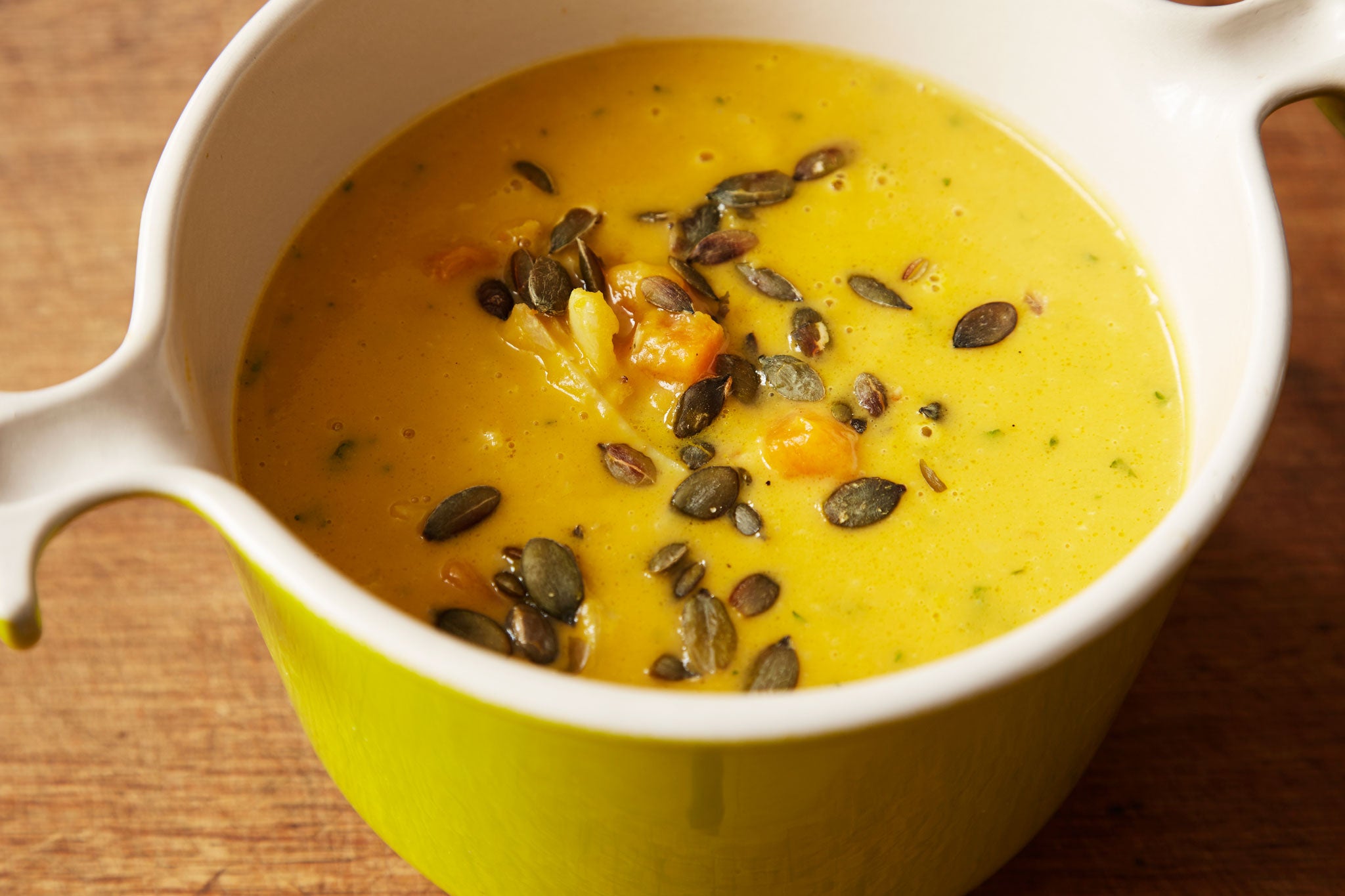 Squash and smoked haddock chowder