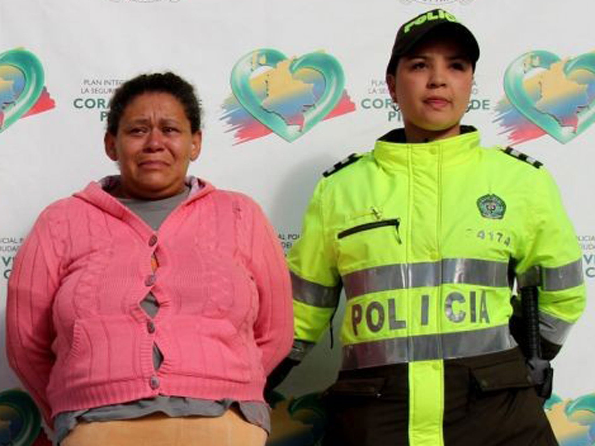 Margarita de Jesus Zapata Moreno (left), 45, has been arrested in Bogota for selling the virginities of 12 of her young daughters