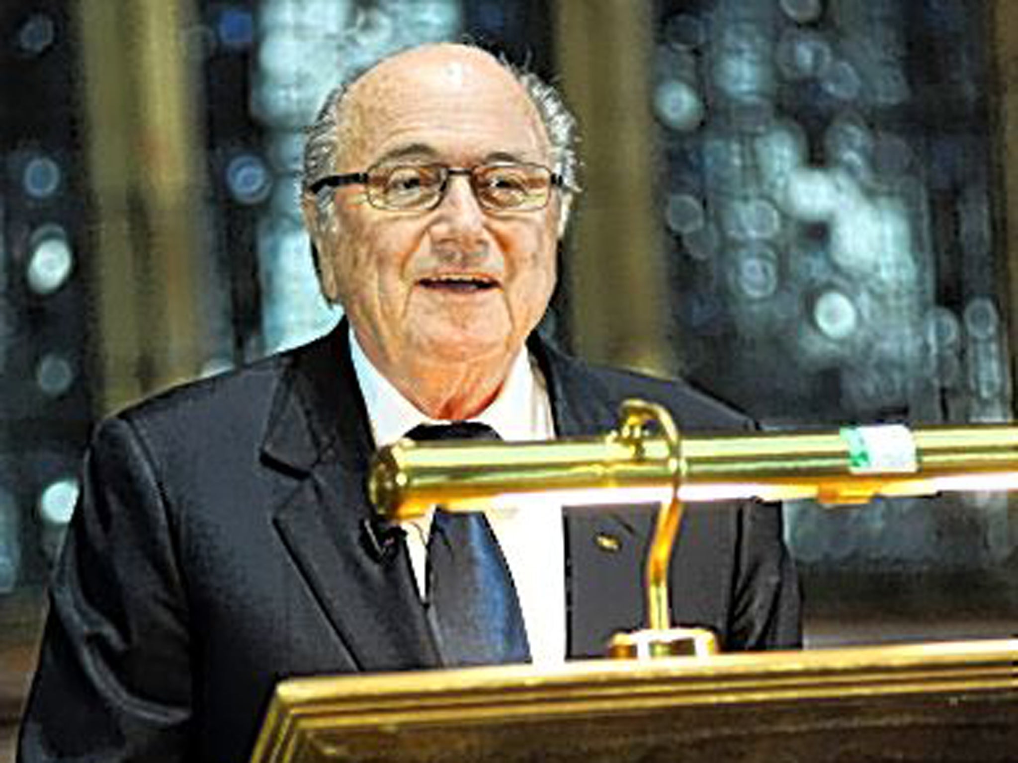 Sepp Blatter speaks to Oxford University students