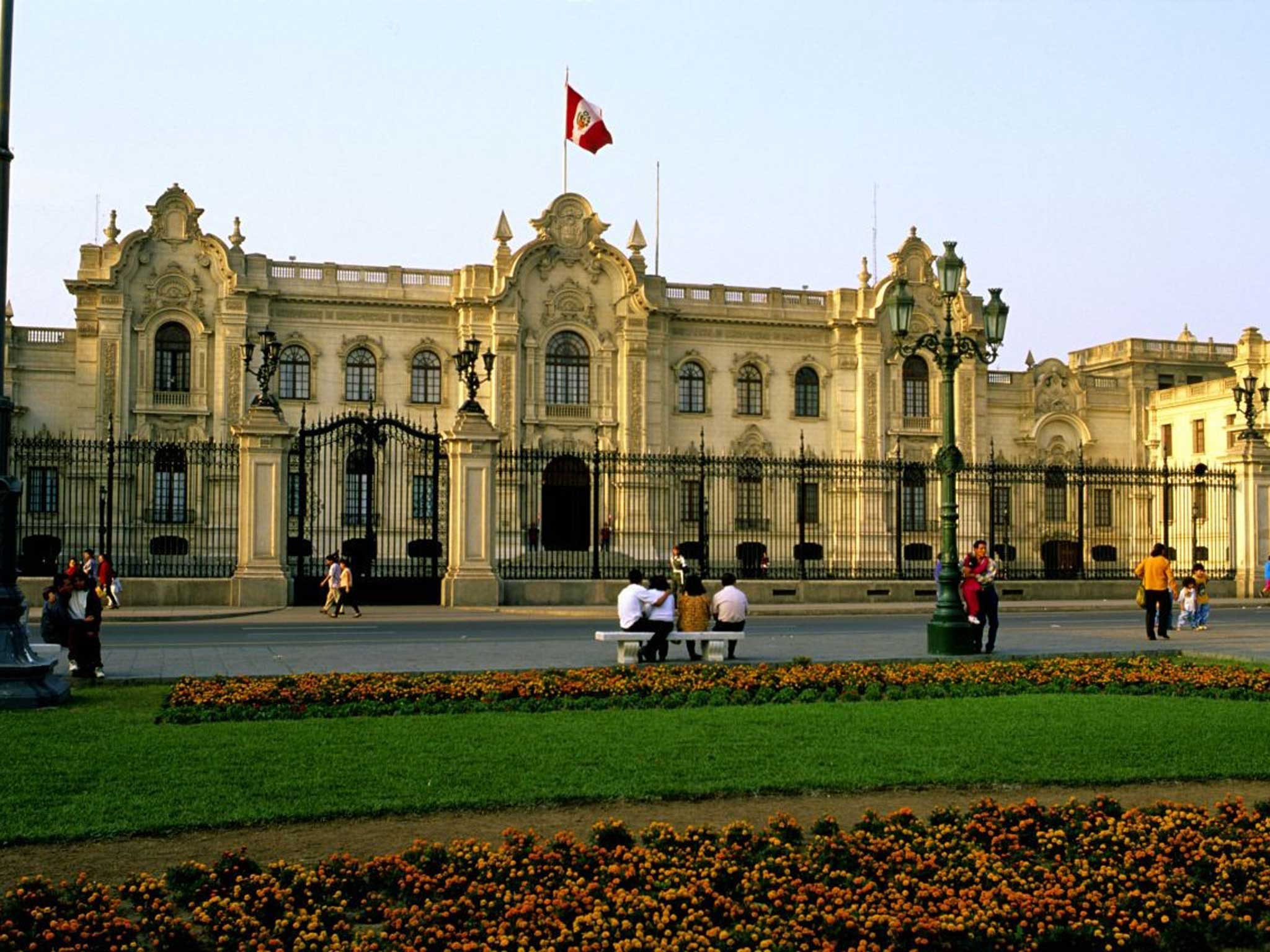 Presidential pad: the stately Palacio del Gobierno in the Plaza Mayor