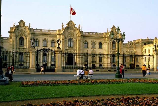 Presidential pad: the stately Palacio del Gobierno in the Plaza Mayor  
