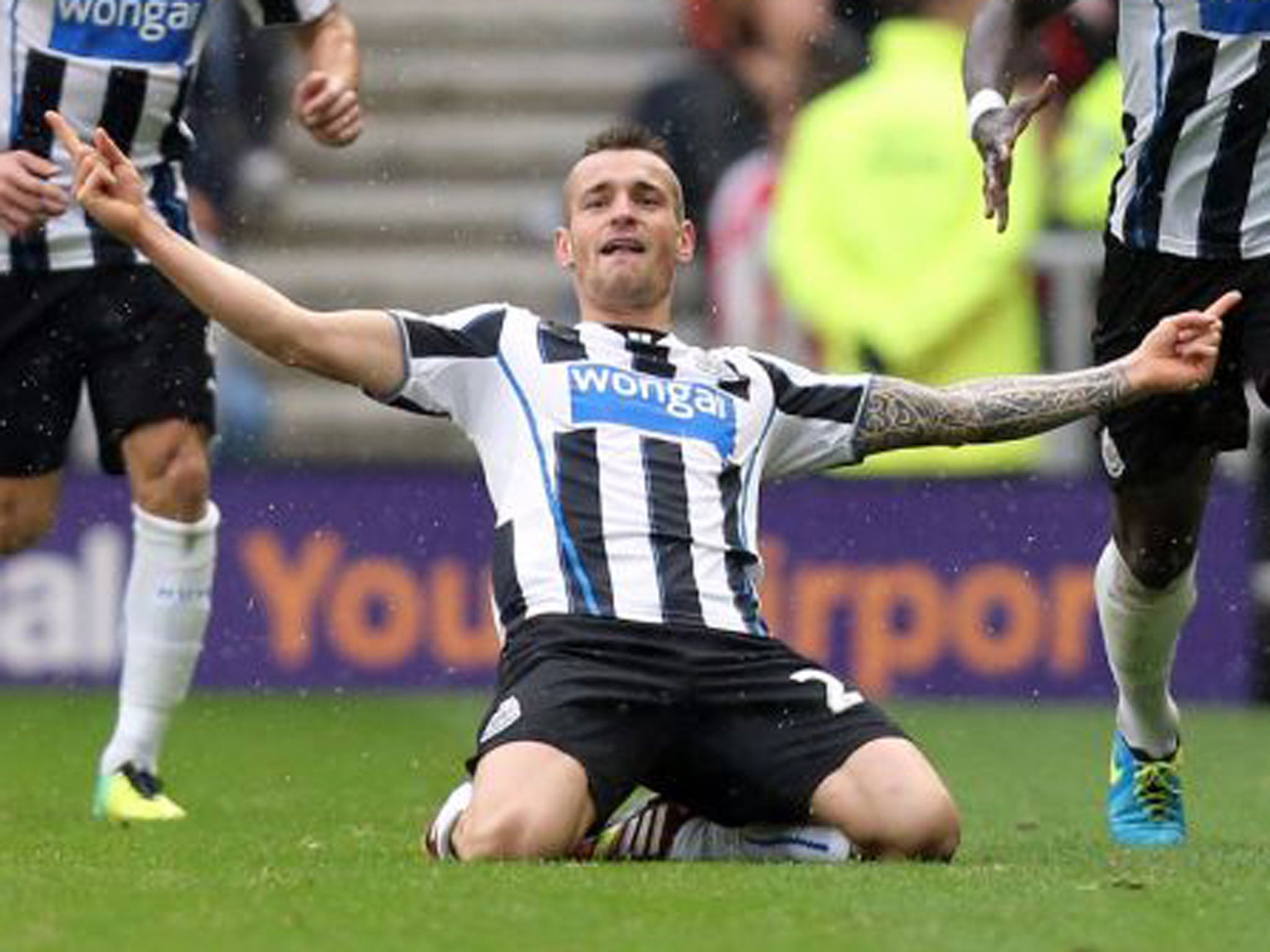 Mathieu Debuchy during happier times at Newcastle