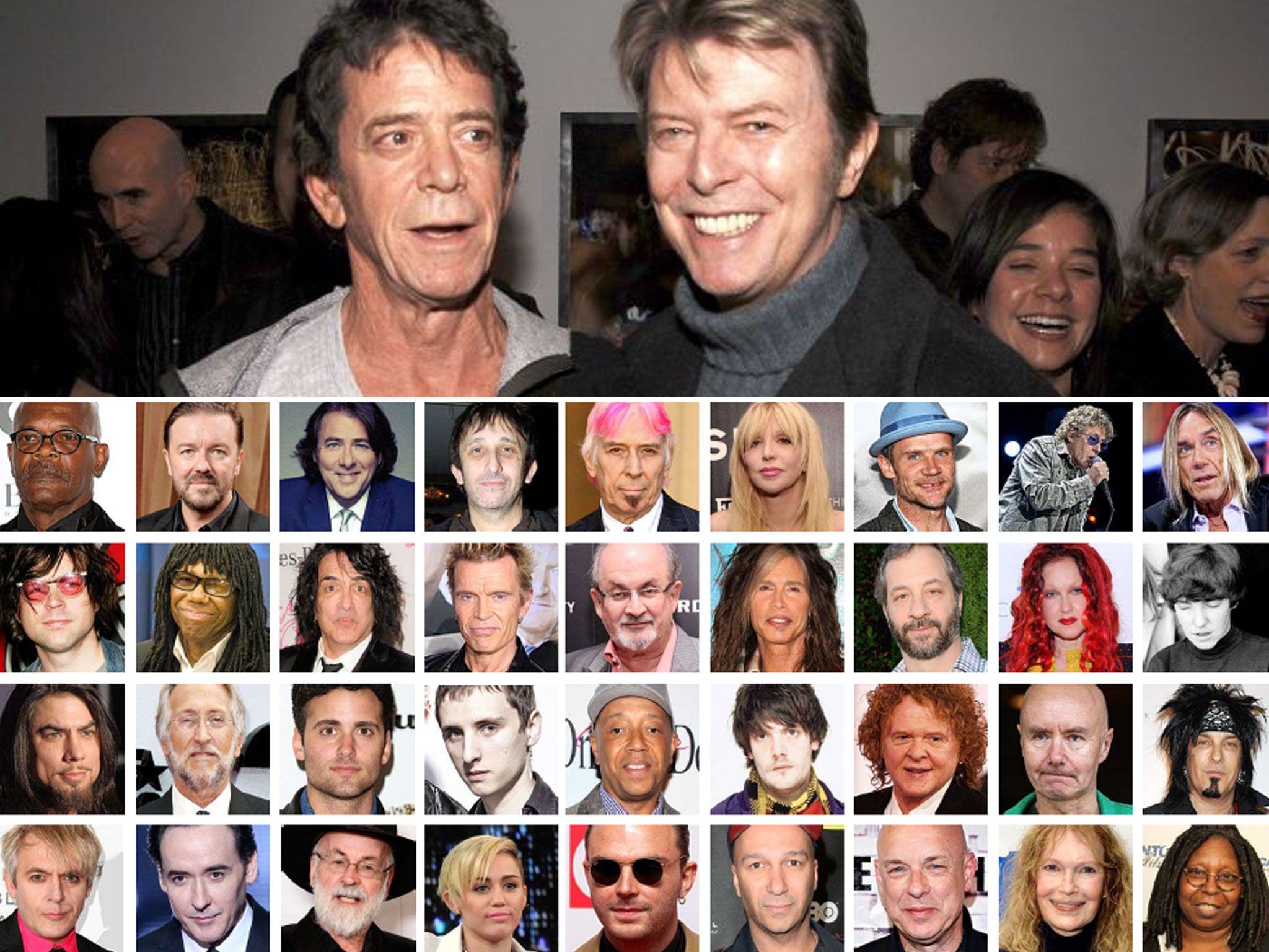 Perfect play: Lou Reed with David Bowie, and the stars who paid tribute to him