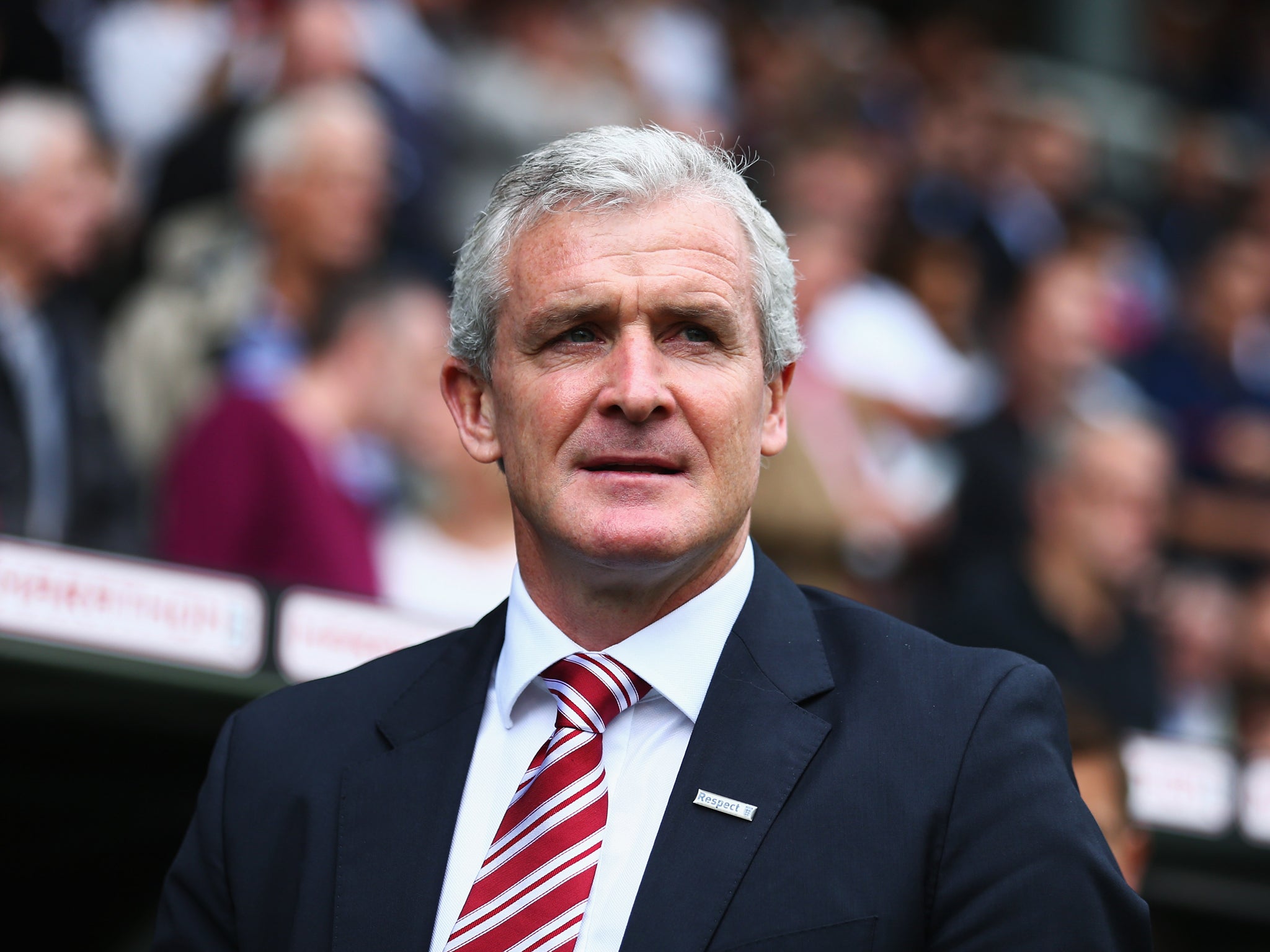 Mark Hughes will lead Stoke out against Cardiff