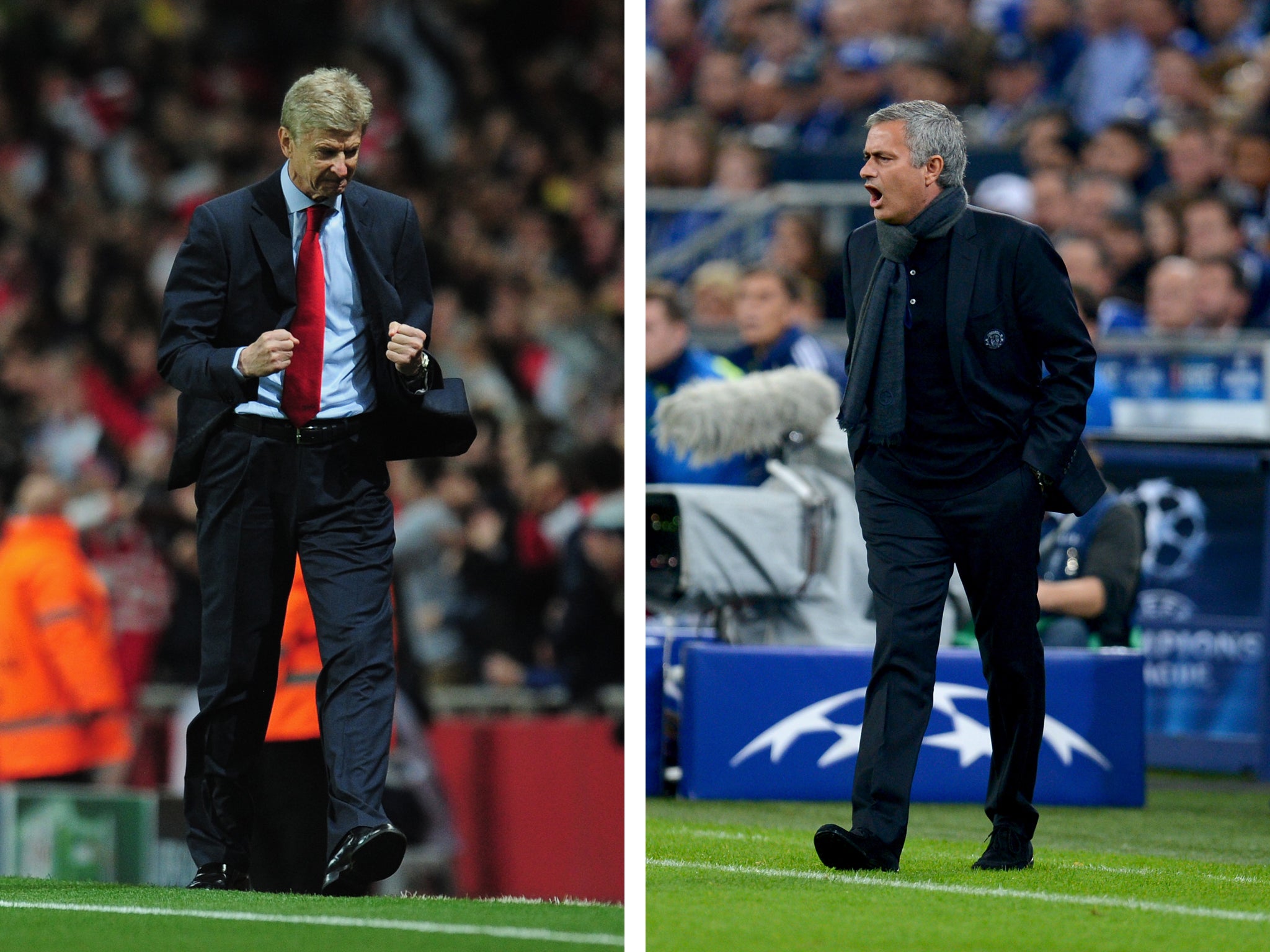 Arsene Wenger and Jose Mourinho