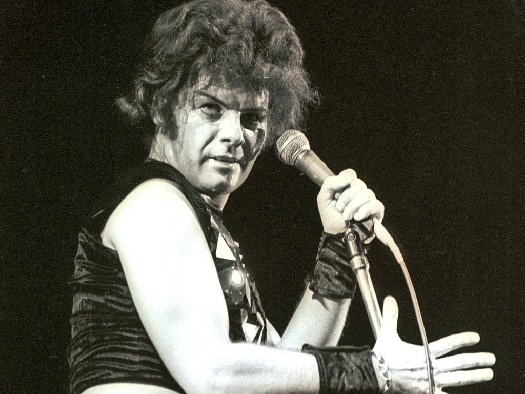 Gary Glitter performing in Oxford in 1974