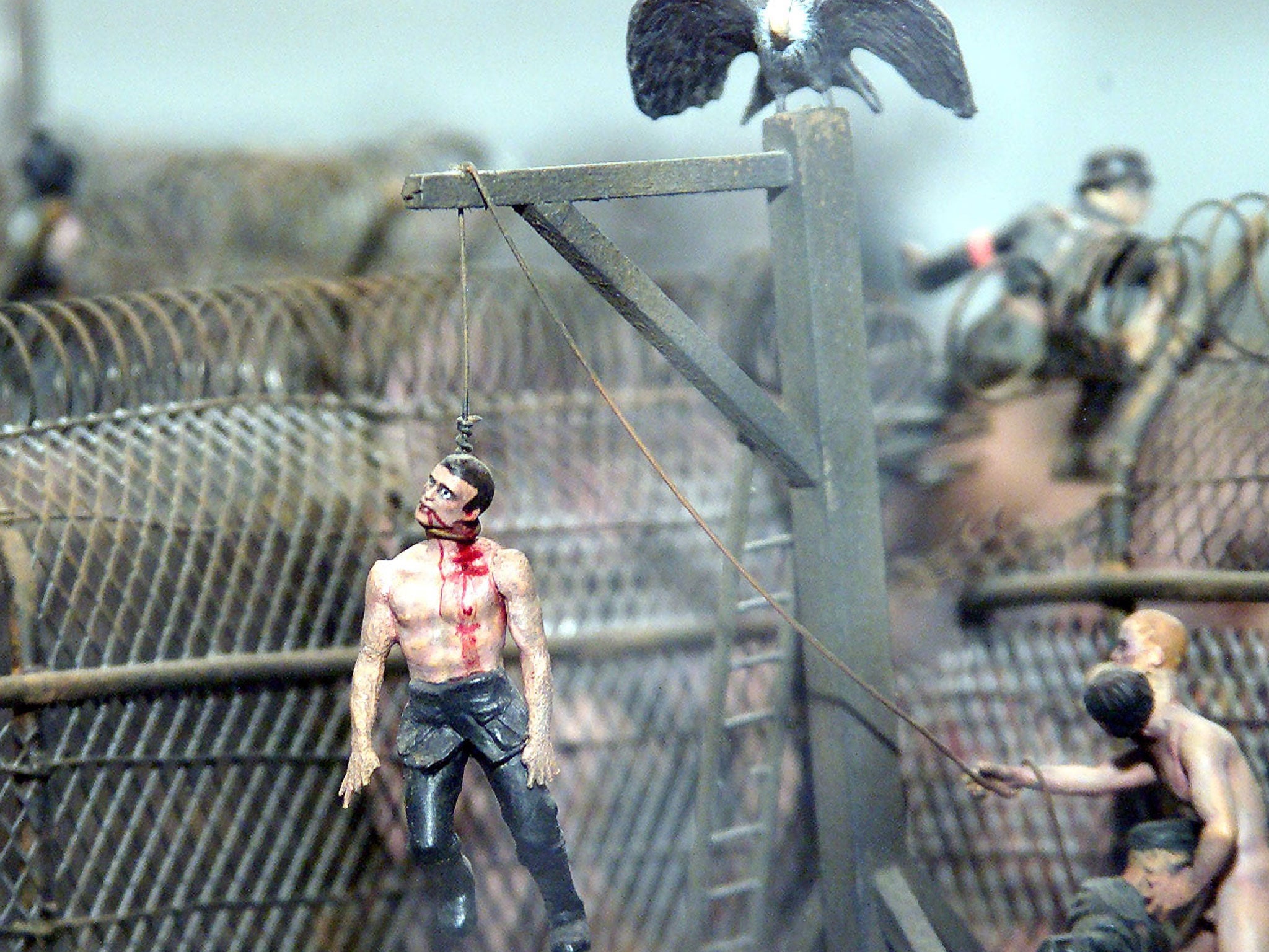 Part of Jake and Dinos Chapman's "Hell", featuring mutilated toy soldiers