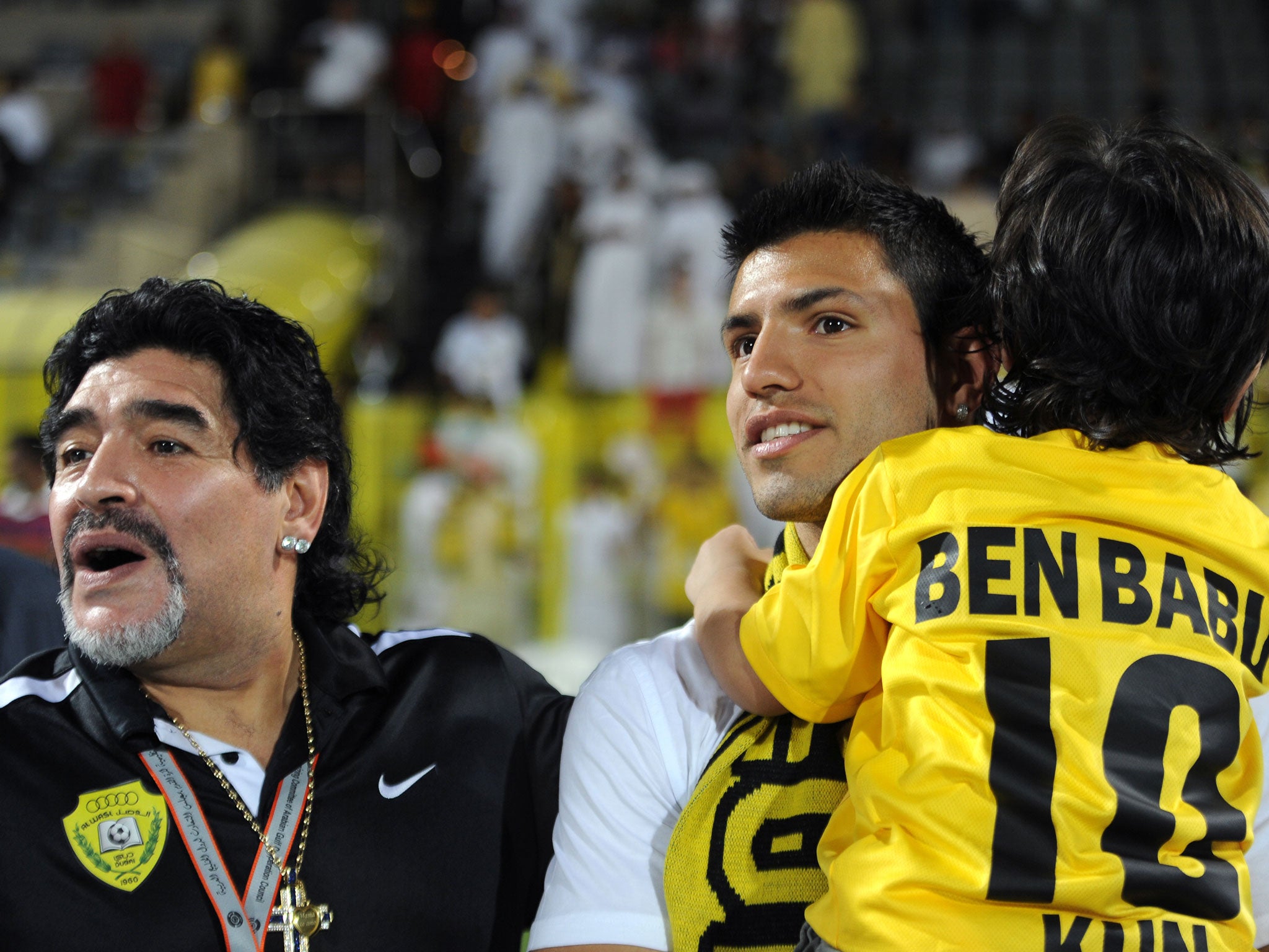 Maradona and Aguero in happier times