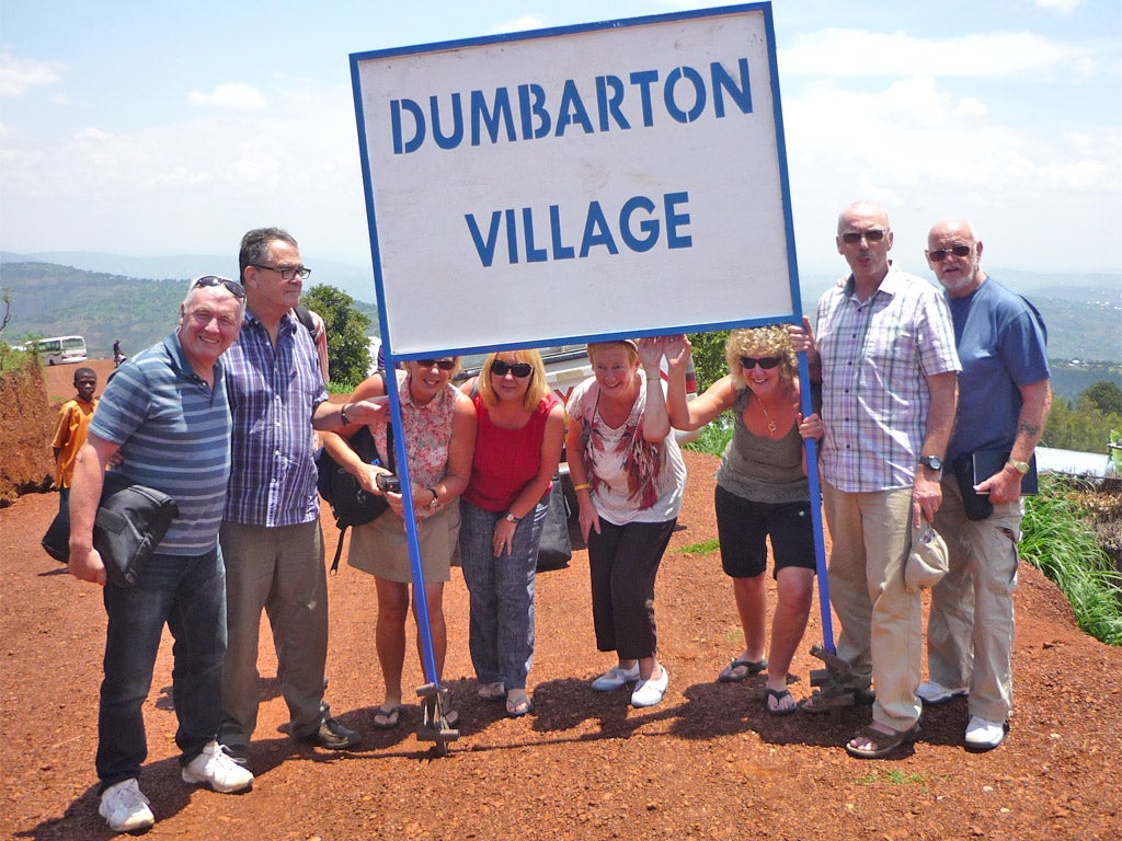 The team from Rock Community Church in Dumbarton Village, Rwanda