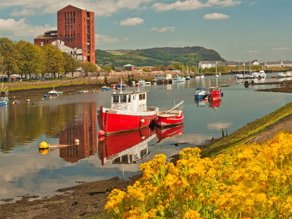 The River Leven in Dumbarton, Scotland