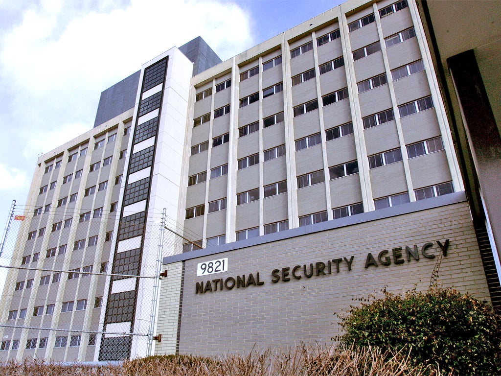 The National Security Agency (NSA) building in the Washington suburb of Fort Meade, Maryland