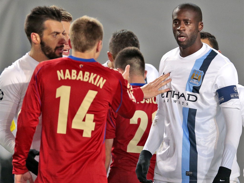 Yaya Touré was racially abused by a section of CSKA supporters