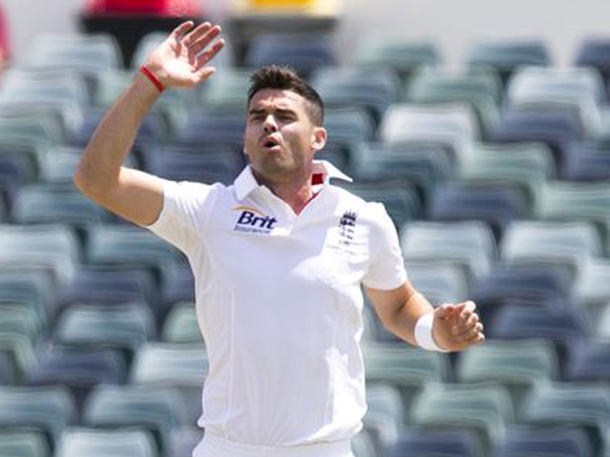A narrow miss for James Anderson in Perth