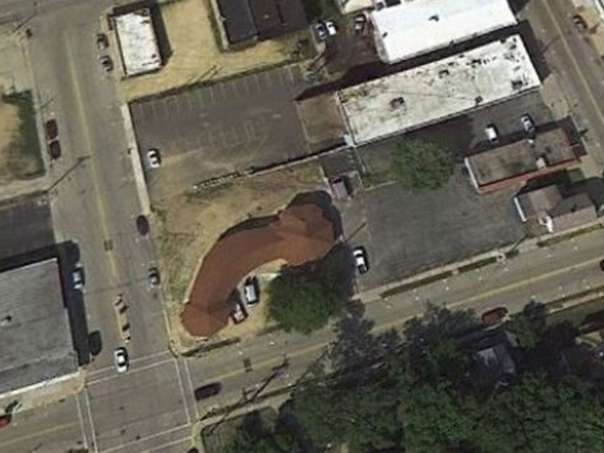 An ariel view of the church captured on Google Earth