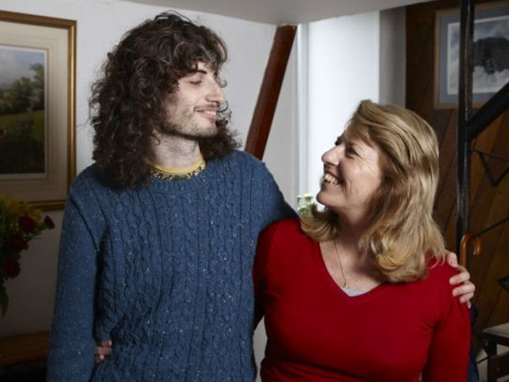 Close knit: James, here with his mother, Penny, was one of the patients featured on Channel 4’s ‘Bedlam’