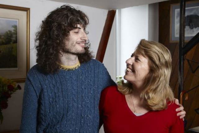Close knit: James, here with his mother, Penny, was one of the patients featured on Channel 4’s ‘Bedlam’
