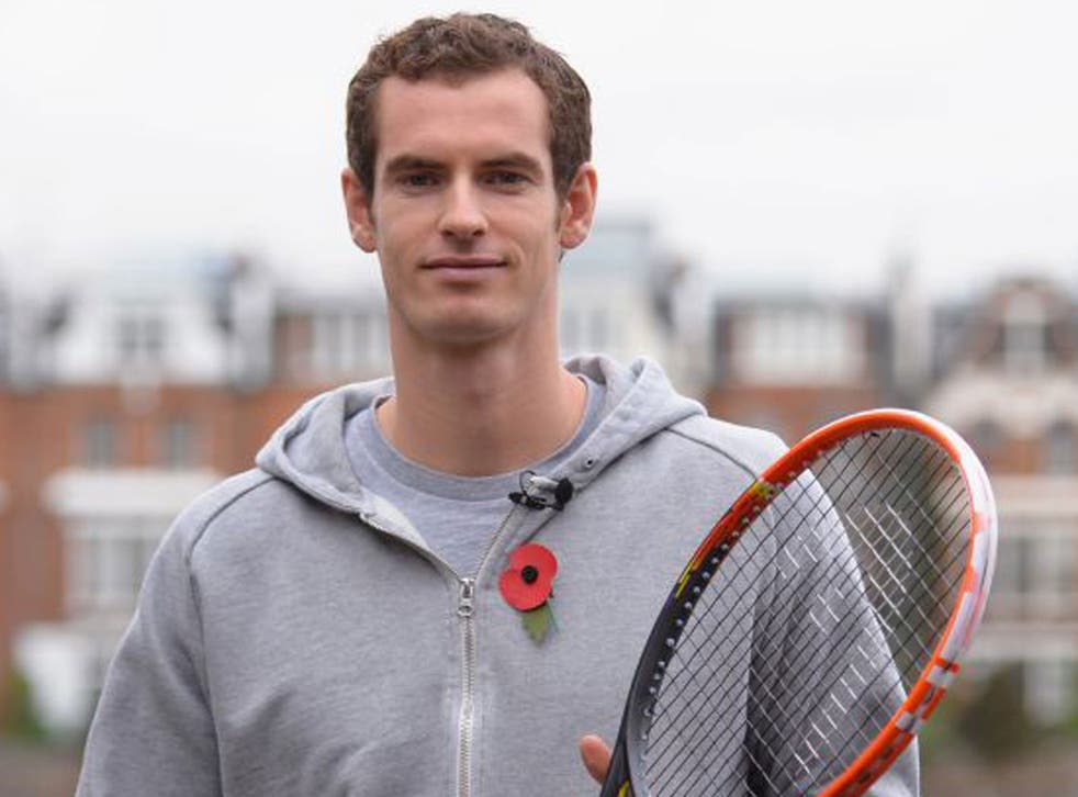 Andy Murray poses at Queen's Club on Thursday