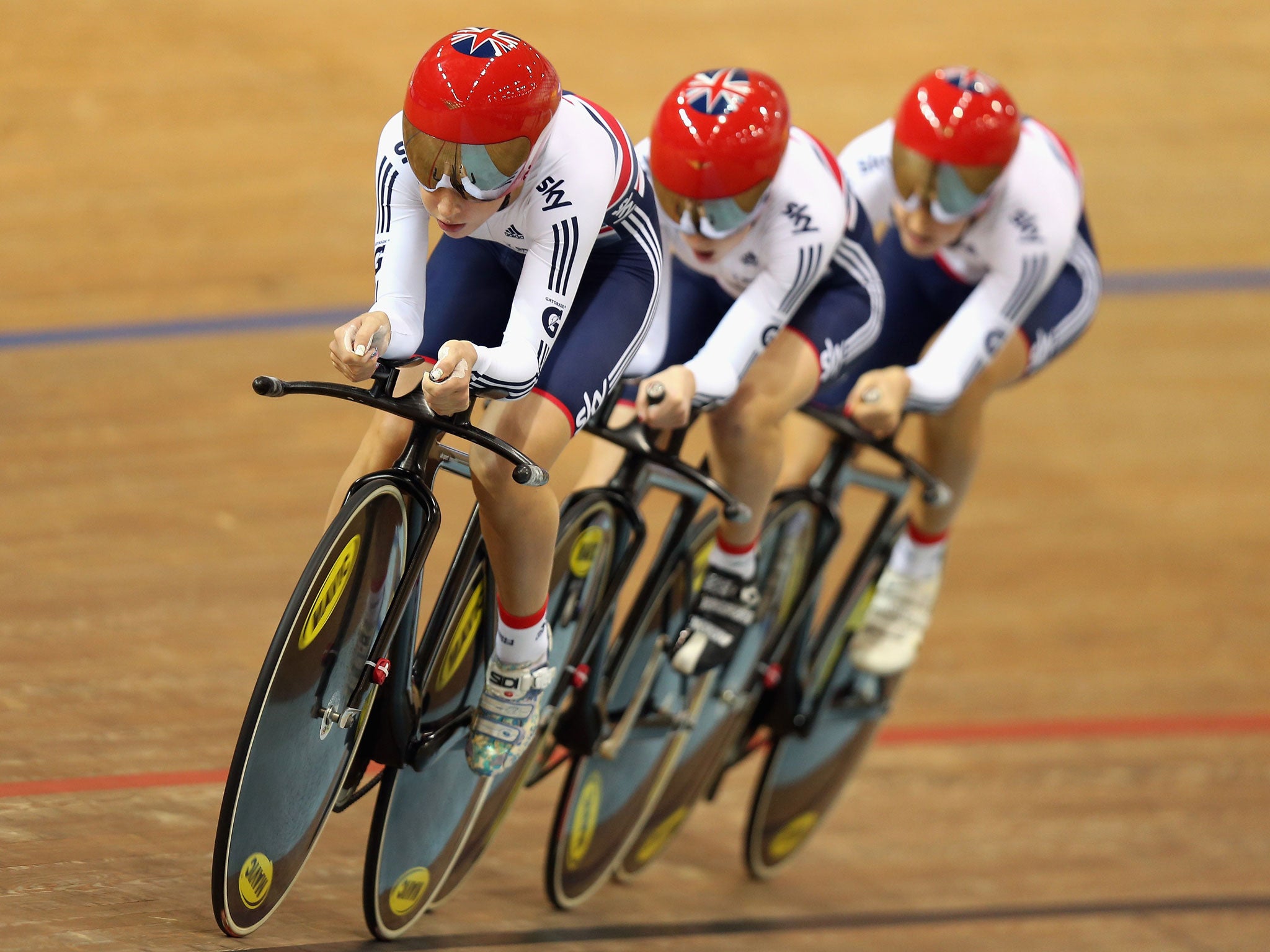British trio Laura Trott, Elinor Barker and Dani King won the team pursuit at the World Cup