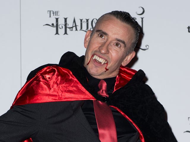 Steve Coogan does his best Dracula impression