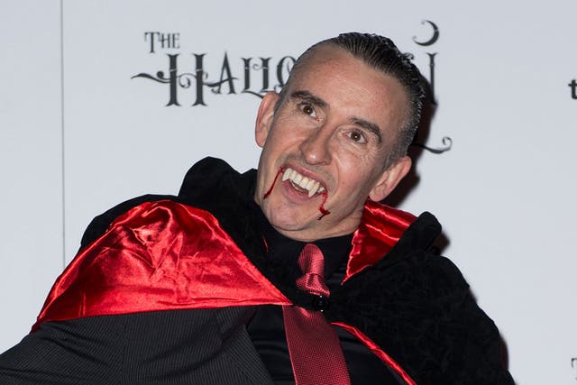 Steve Coogan does his best Dracula impression