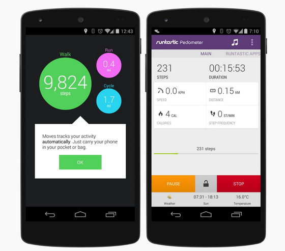 The new support for movement sensors will help apps track your fitness via your phone.