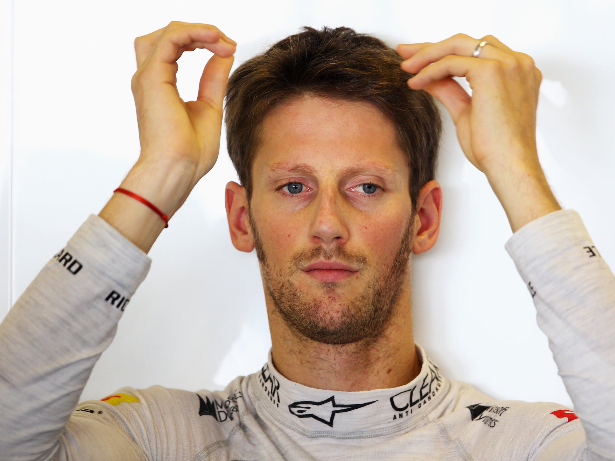 Romain Grosjean set the quickest time in first practice at the Abu Dhabi Grand Prix