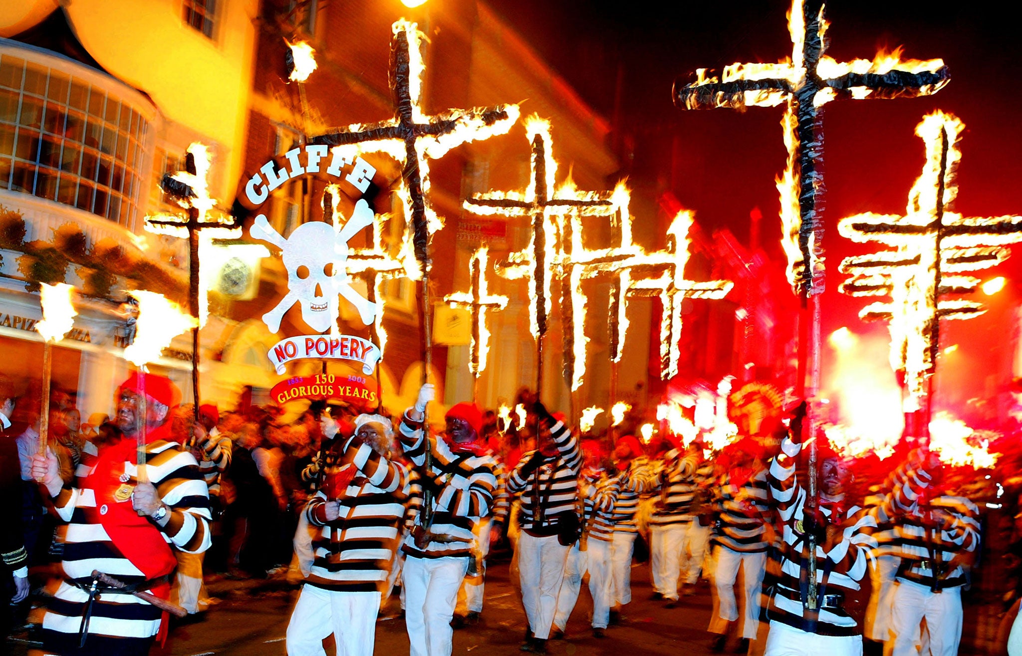 An anti-papist Bonfire Night celebration in Lewes