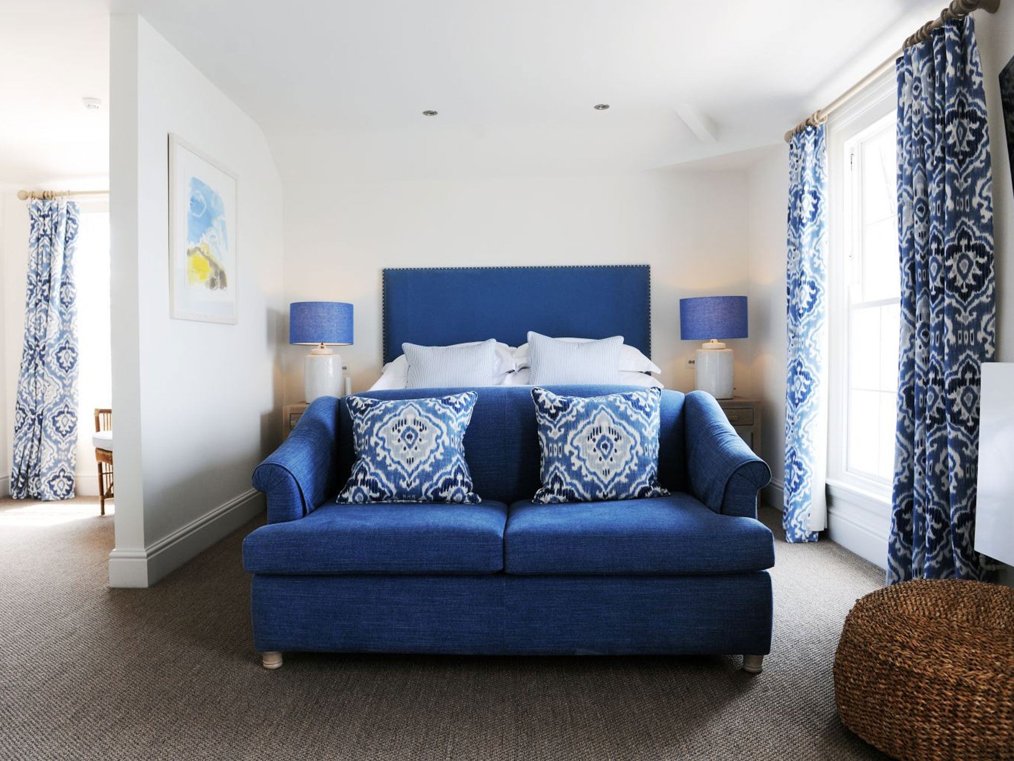 Ocean blue: Bedroom 15 at The Idle Rocks