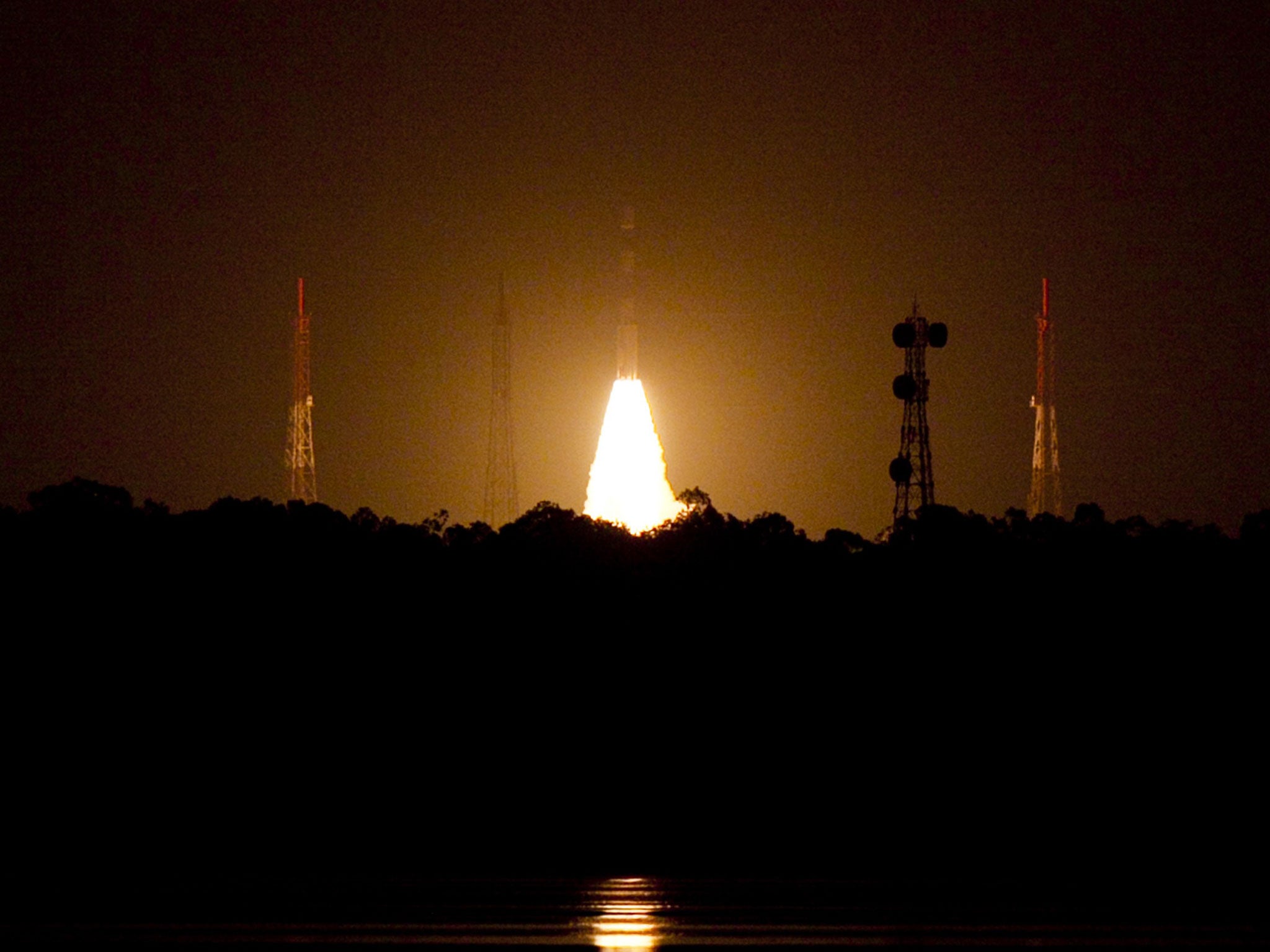 India's Polar Satellite Launch Vehicle (PSLV-C22) is launched from The Satish Dhavan Space Centre Sriharikota in the south-eastern Indian state of Andhra Pradesh late July 1, 2013