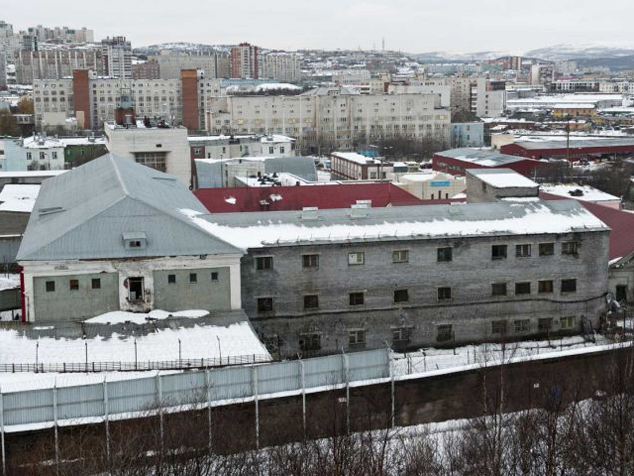 The Murmansk detention centre where 28 Greenpeace activists, a freelance photojournalist and a film maker were being held