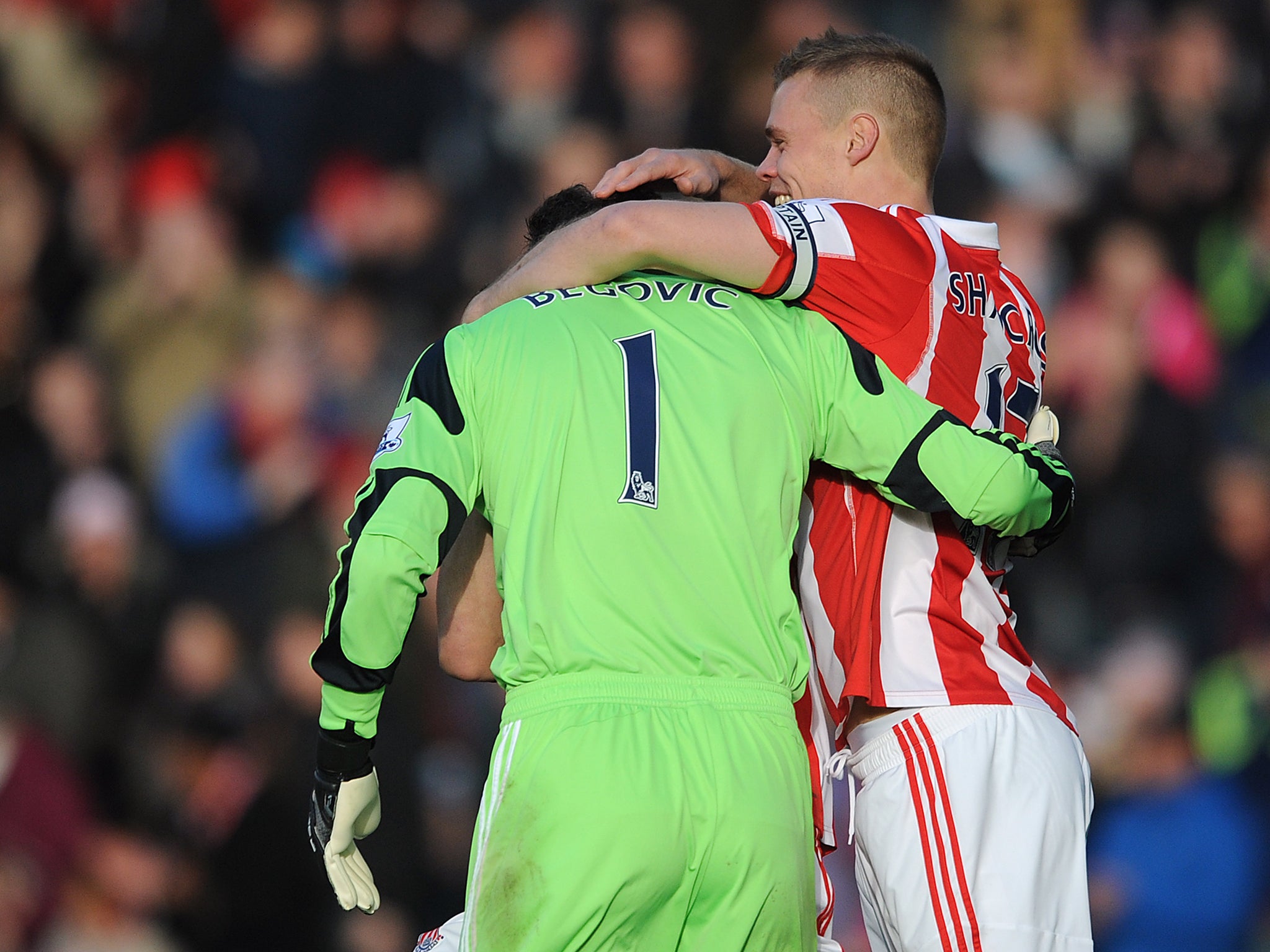 Asmir Begovic scored just 13 seconds into Stoke's Premier League match against Southampton