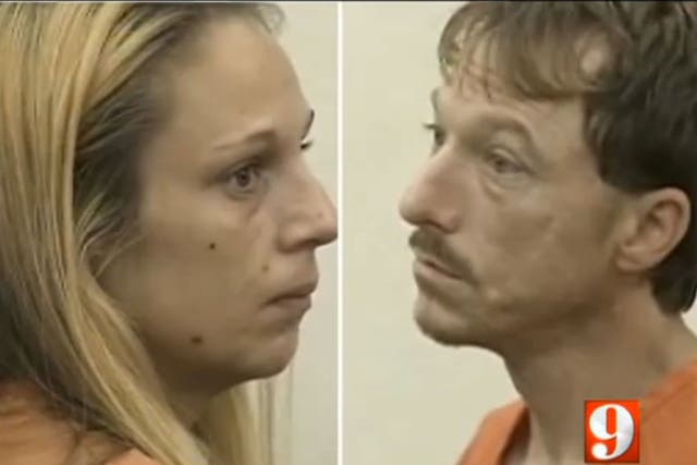 Todd La Duke, 38, and Nicole Scalise, 31 who were found squatting in a house as a body decomposed upstairs 