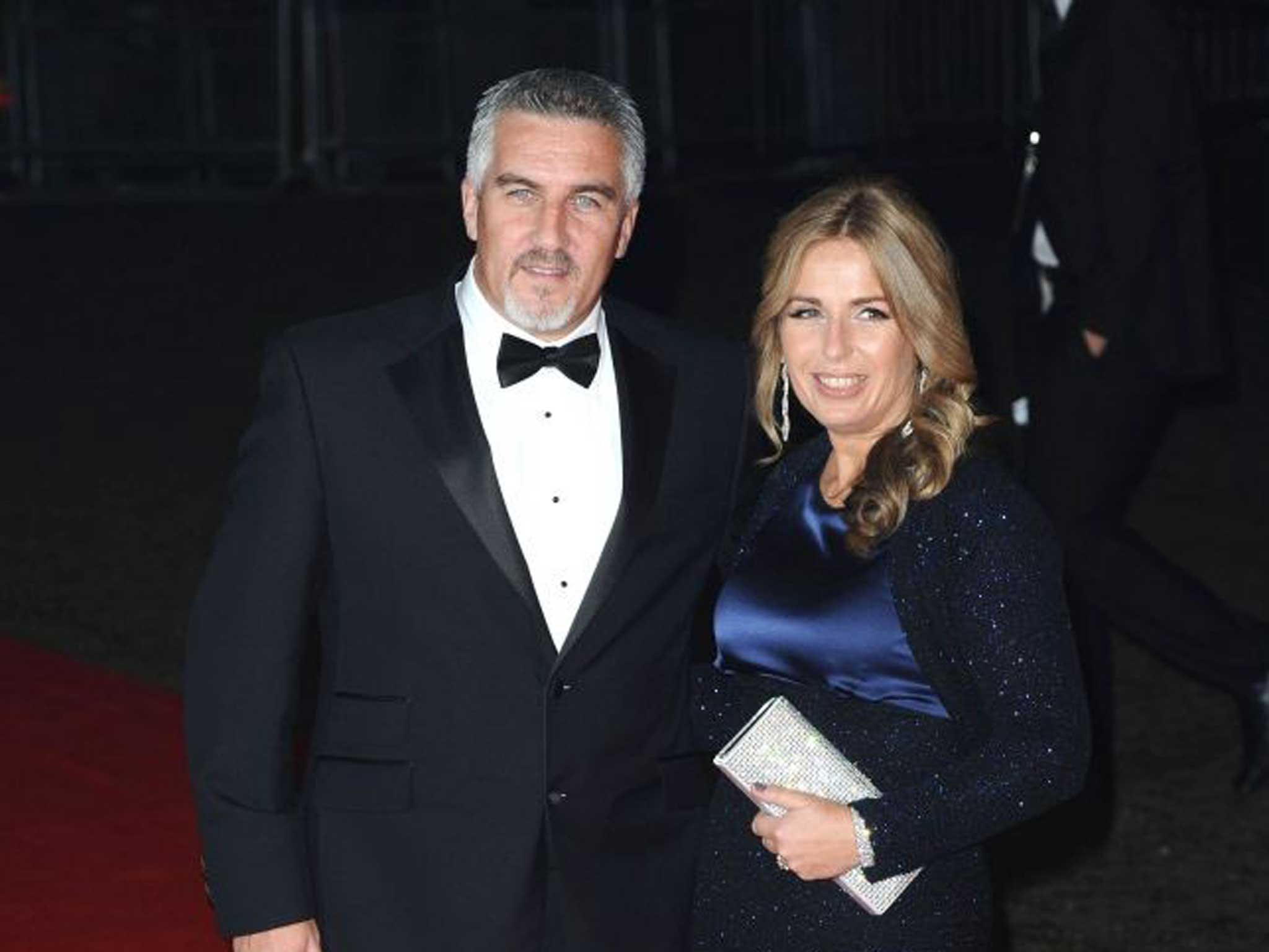 British Bake Off judge with his wife. She has now filed for divorce