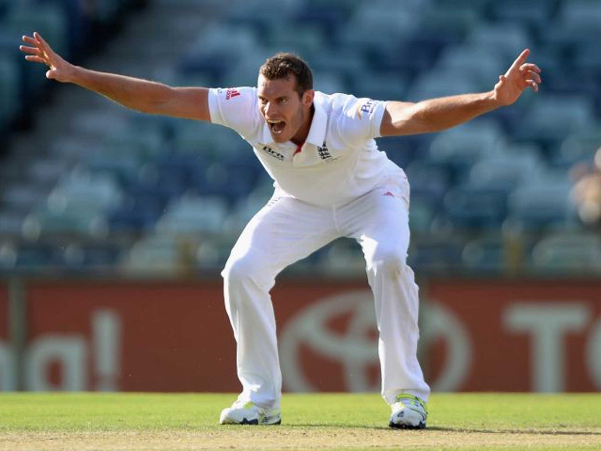 Pace appeal: Chris Tremlett, in search of a wicket during yesterday’s drawn game, is also looking to win a Test place